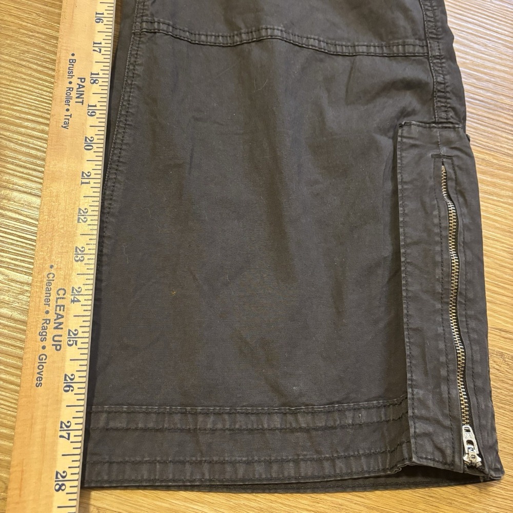 American Eagle Cargo Pants Women's 6 Short Wide Leg Black Baggy Utility Stretch - Picture 11 of 16